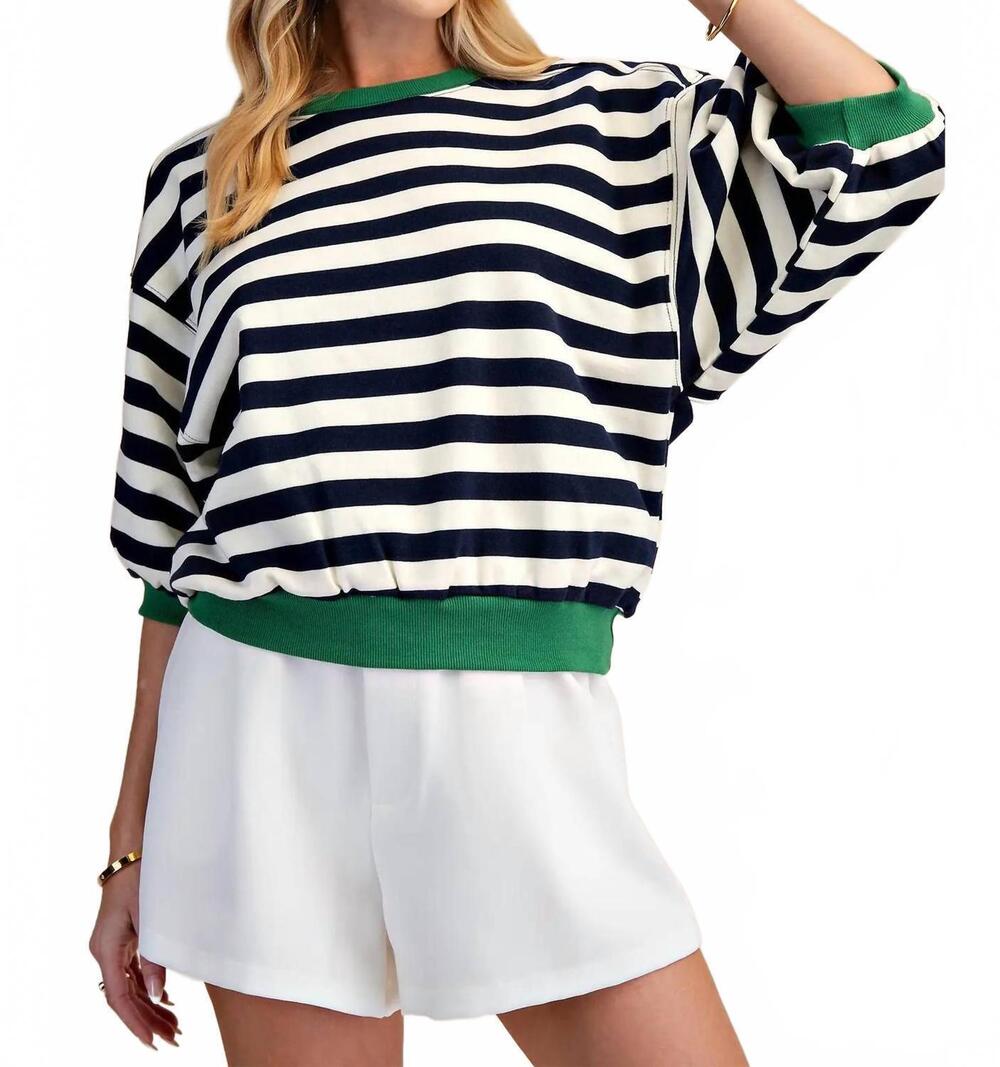 NEW GLAM chill chic sweatshirt in navy